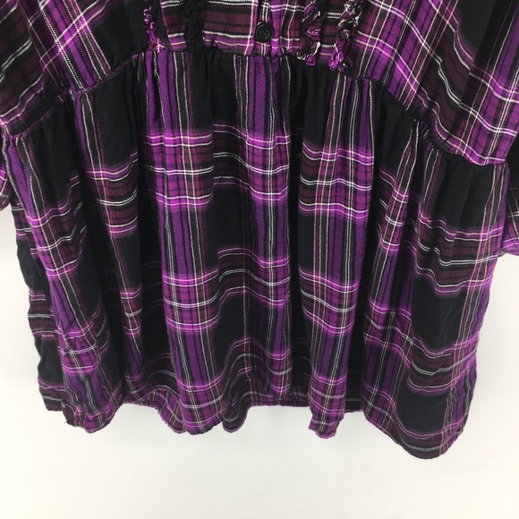 torrid Purple Plaid Tunic Top - Picture 4 of 12
